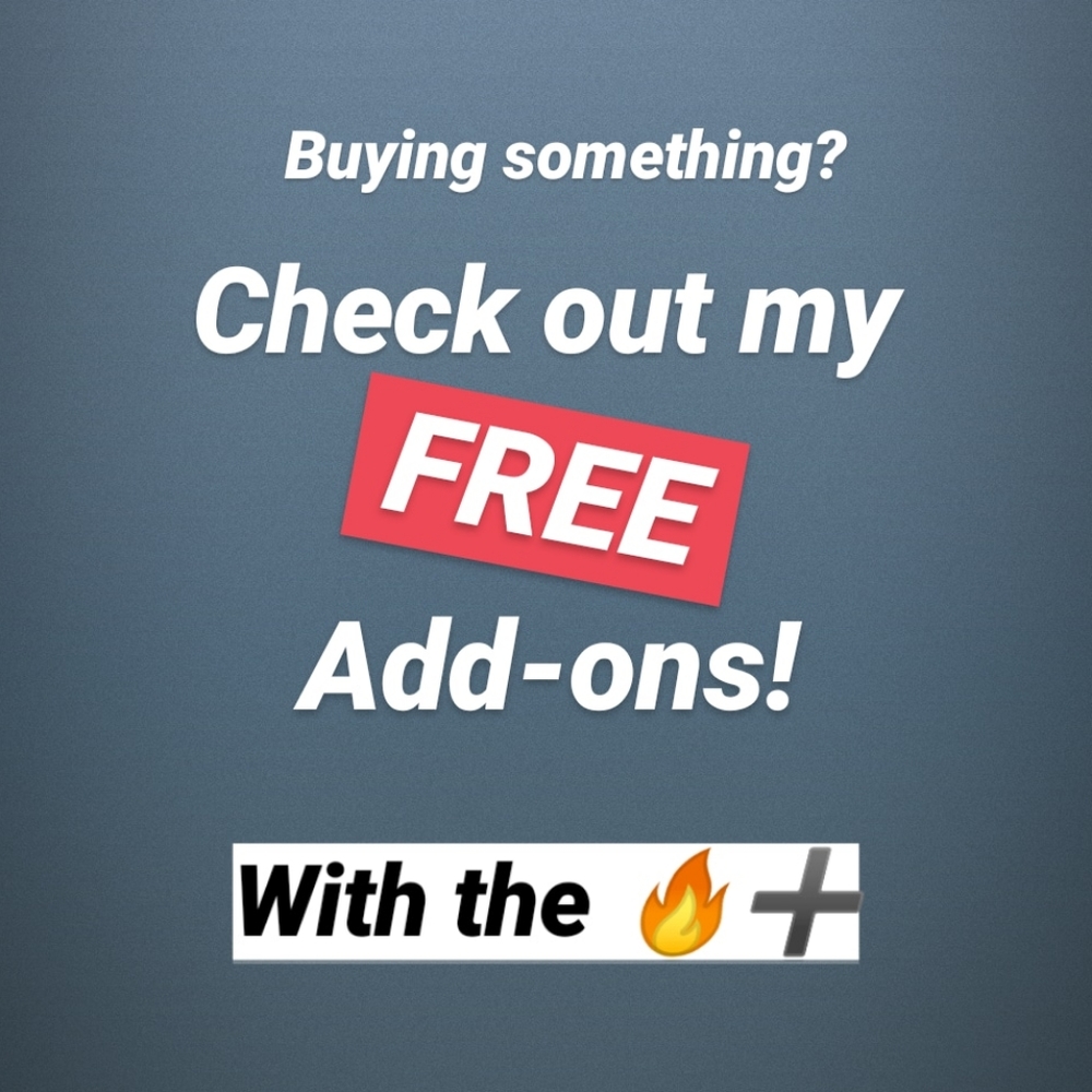 🔥➕ FREE items with purchase!